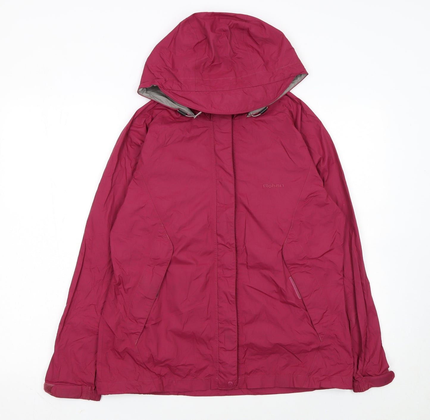Rohan Womens Red Waterproof Hooded Lightweight Rain Jacket Size S