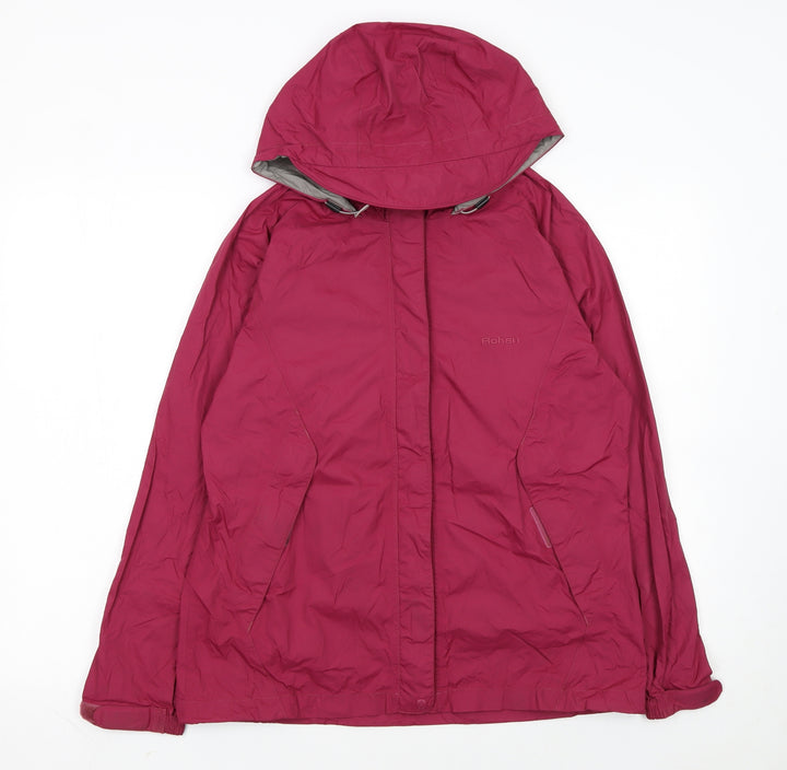 Rohan Womens Red Waterproof Hooded Lightweight Rain Jacket Size S