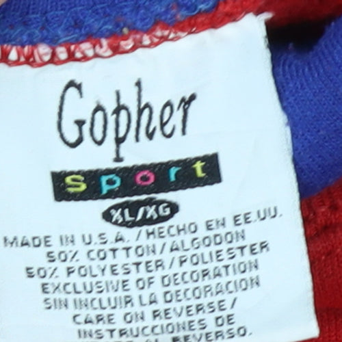 Gopher Sport Women's Red USA Patriotic Graphic Pullover Sweatshirt XL