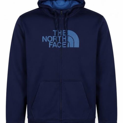 The North Face Men's Blue Full Zip Logo Hoodie Size M