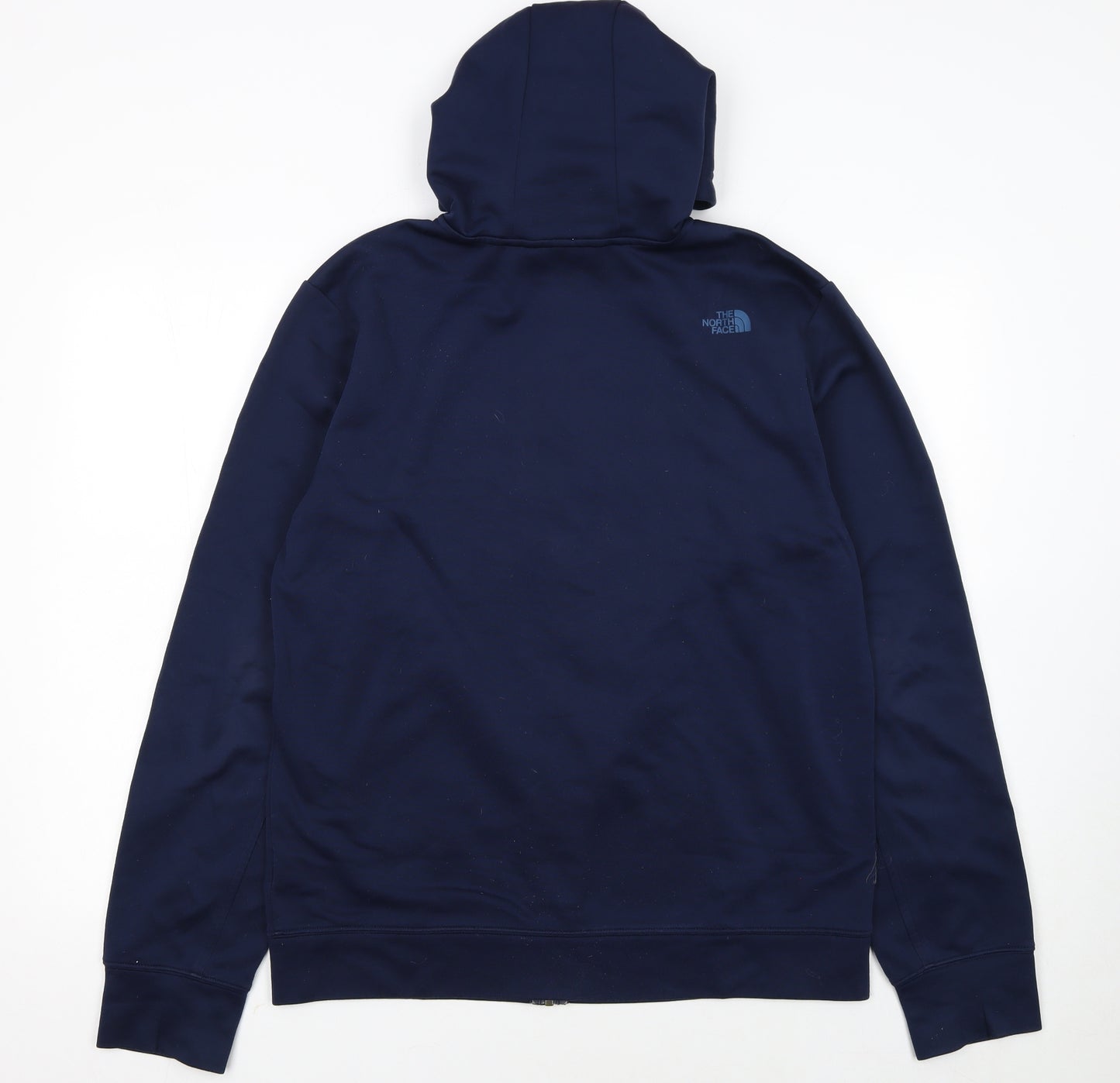 The North Face Men's Blue Full Zip Logo Hoodie Size M