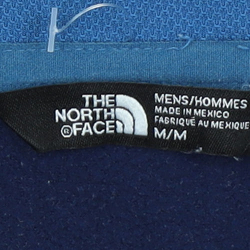 The North Face Men's Blue Full Zip Logo Hoodie Size M