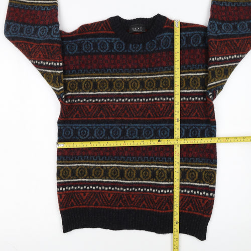 Next Mens Multicoloured Fair Isle Wool Jumper Size M