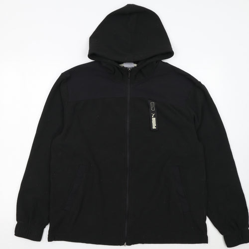 Puma Men's Black Full Zip Hoodie Size S Sportswear Fleece Jacket