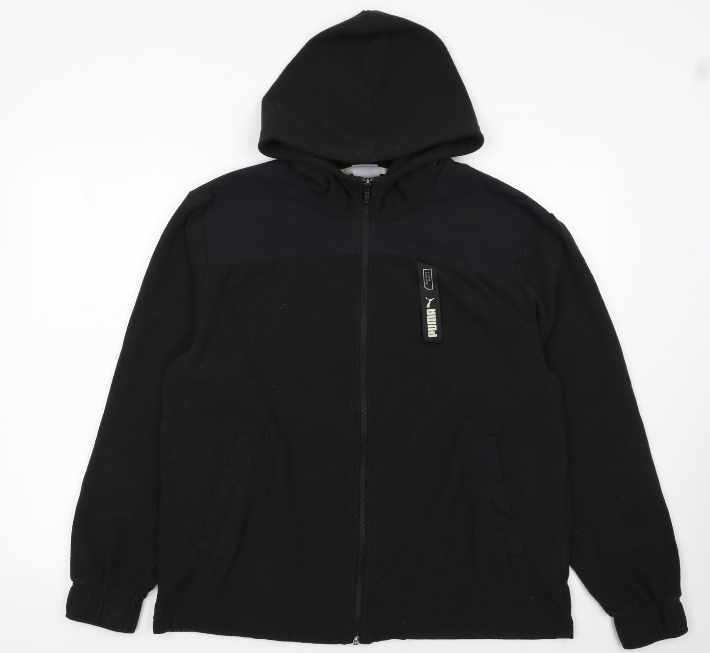 Puma Men's Black Full Zip Hoodie Size S Sportswear Fleece Jacket