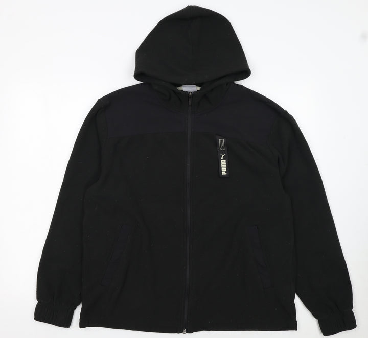 Puma Men's Black Full Zip Hoodie Size S Sportswear Fleece Jacket