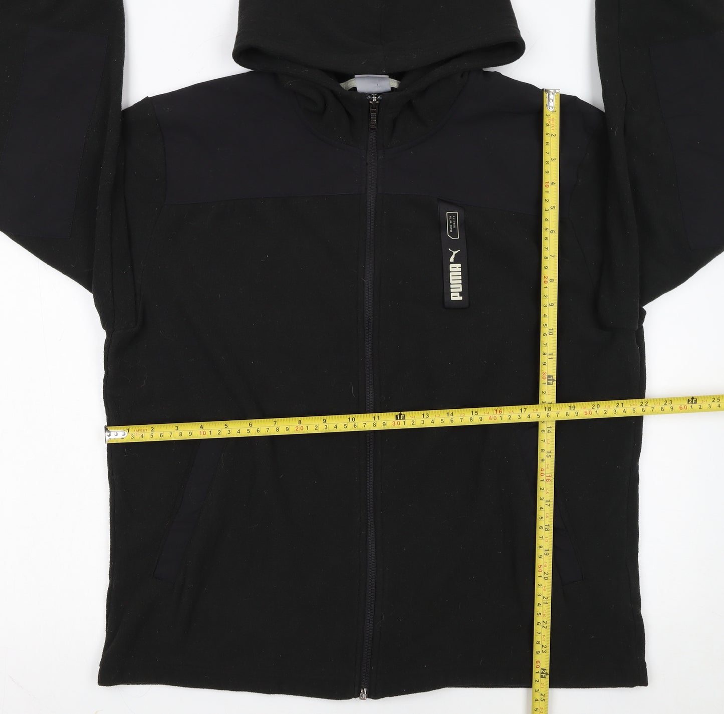 Puma Men's Black Full Zip Hoodie Size S Sportswear Fleece Jacket