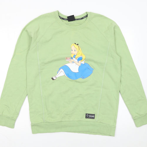 Porogoporoc Women Green Alice in Wonderland XL Sweatshirt