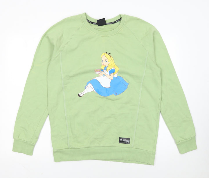 Porogoporoc Women Green Alice in Wonderland XL Sweatshirt