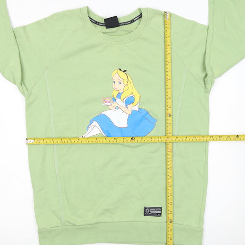 Porogoporoc Women Green Alice in Wonderland XL Sweatshirt