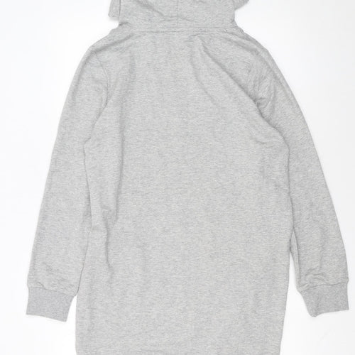 Tommy Hilfiger Women’s Grey Hoodie T-Shirt Dress M Casual Logo