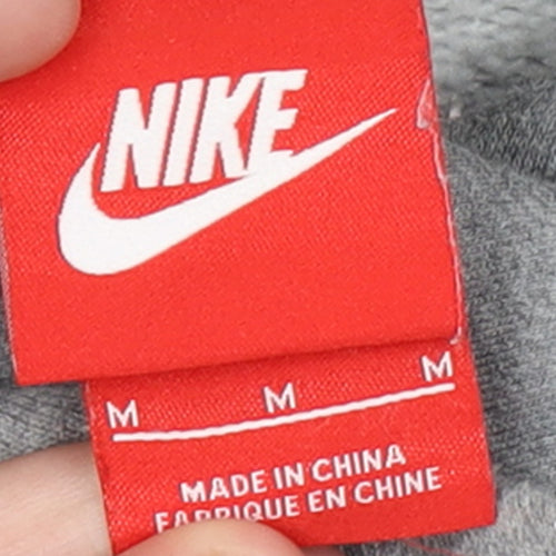 Nike Womens Grey Pullover Hoodie Medium Cotton Blend Casual