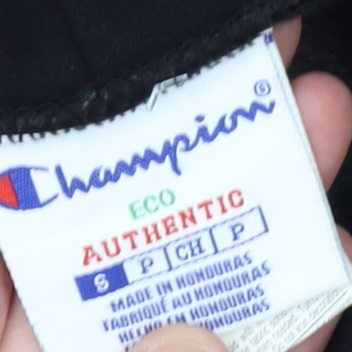 Champion Men's Black Pullover Hoodie Small University Graphic Fleece