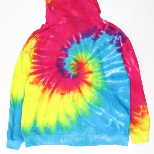 Isaac's Designs Sports Women's Multicoloured Tie-Dye Full Zip Hoodie XL