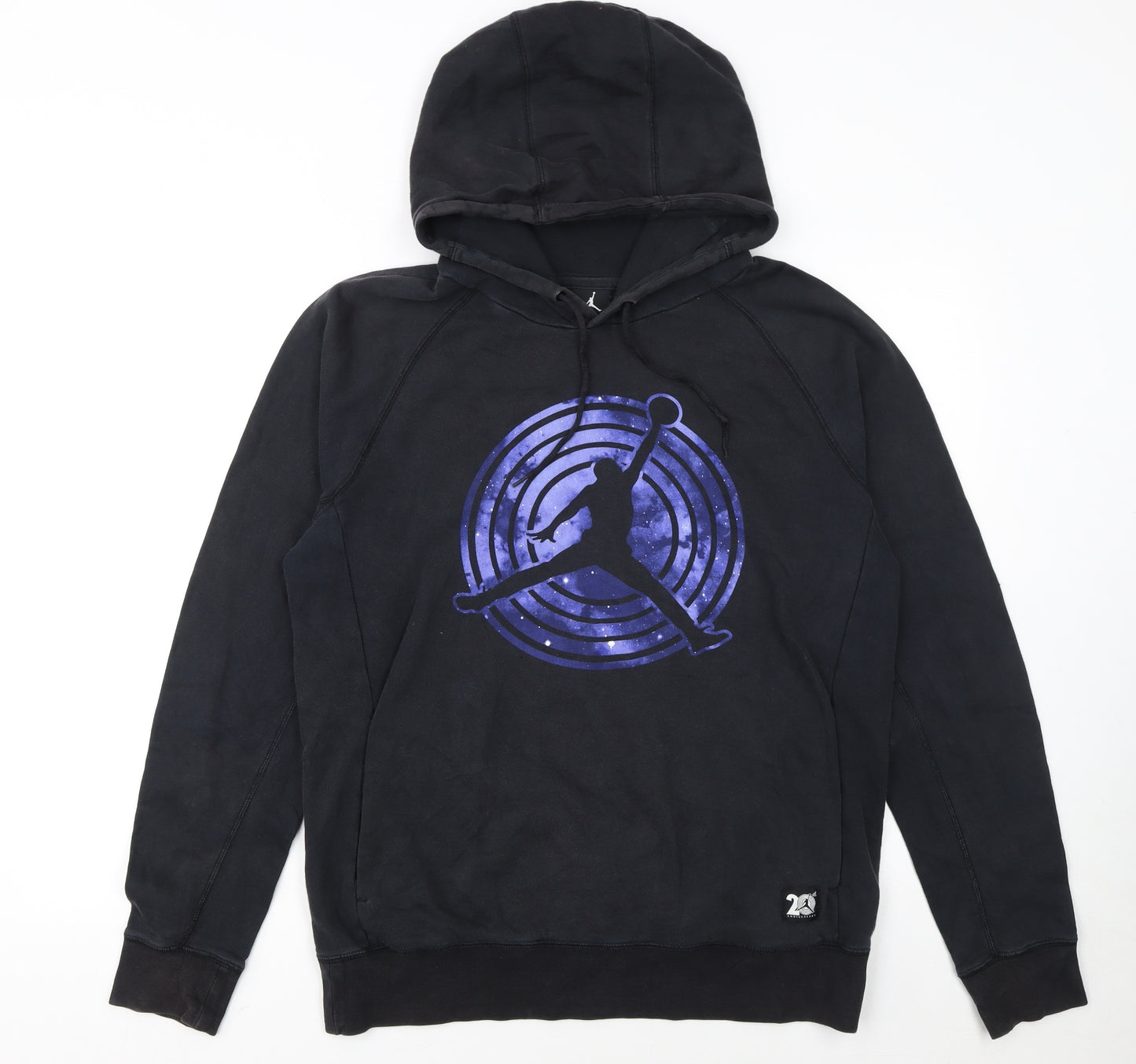 Jordan Mens Black Pullover Hoodie M Sports Graphic Print