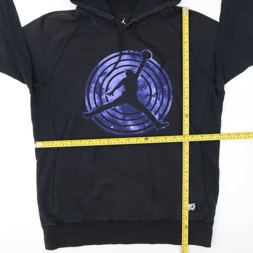 Jordan Mens Black Pullover Hoodie M Sports Graphic Print