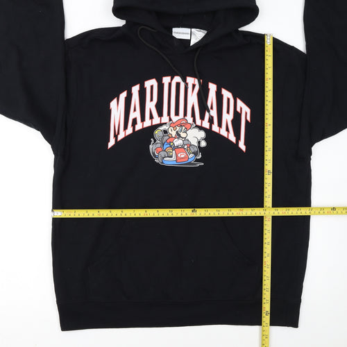 Mario Kart Mens Black XL Pullover Hoodie Graphic Cotton Blend