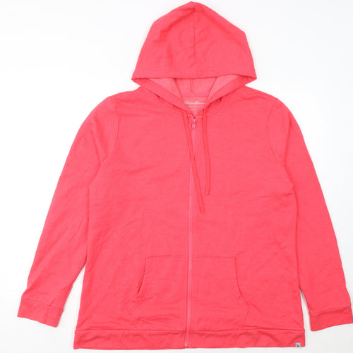 Eddie Bauer Women's Coral Full Zip Hoodie Size XL Cotton Blend