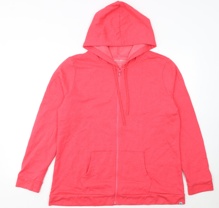 Eddie Bauer Women's Coral Full Zip Hoodie Size XL Cotton Blend
