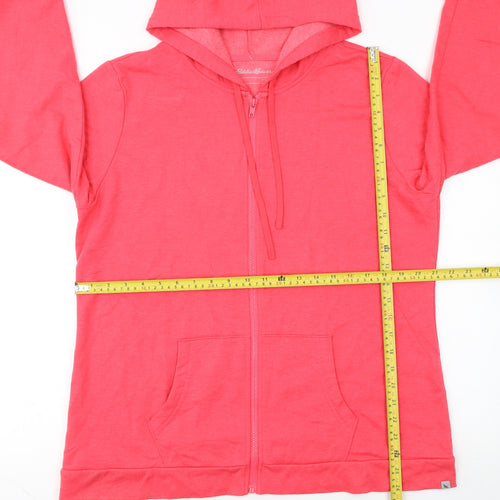 Eddie Bauer Women's Coral Full Zip Hoodie Size XL Cotton Blend