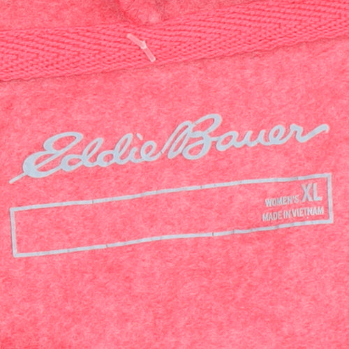Eddie Bauer Women's Coral Full Zip Hoodie Size XL Cotton Blend