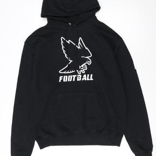 Champion Men's Black Football Graphic Pullover Hoodie Size M