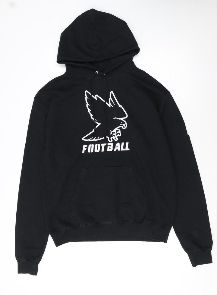 Champion Men's Black Football Graphic Pullover Hoodie Size M