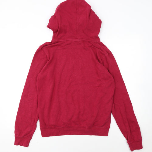 Nike Women Red Pullover Hoodie Medium Cotton Blend Casual