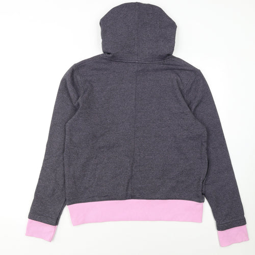 Under Armour Womens Grey Pink Pullover Hoodie Size M Loose Fit