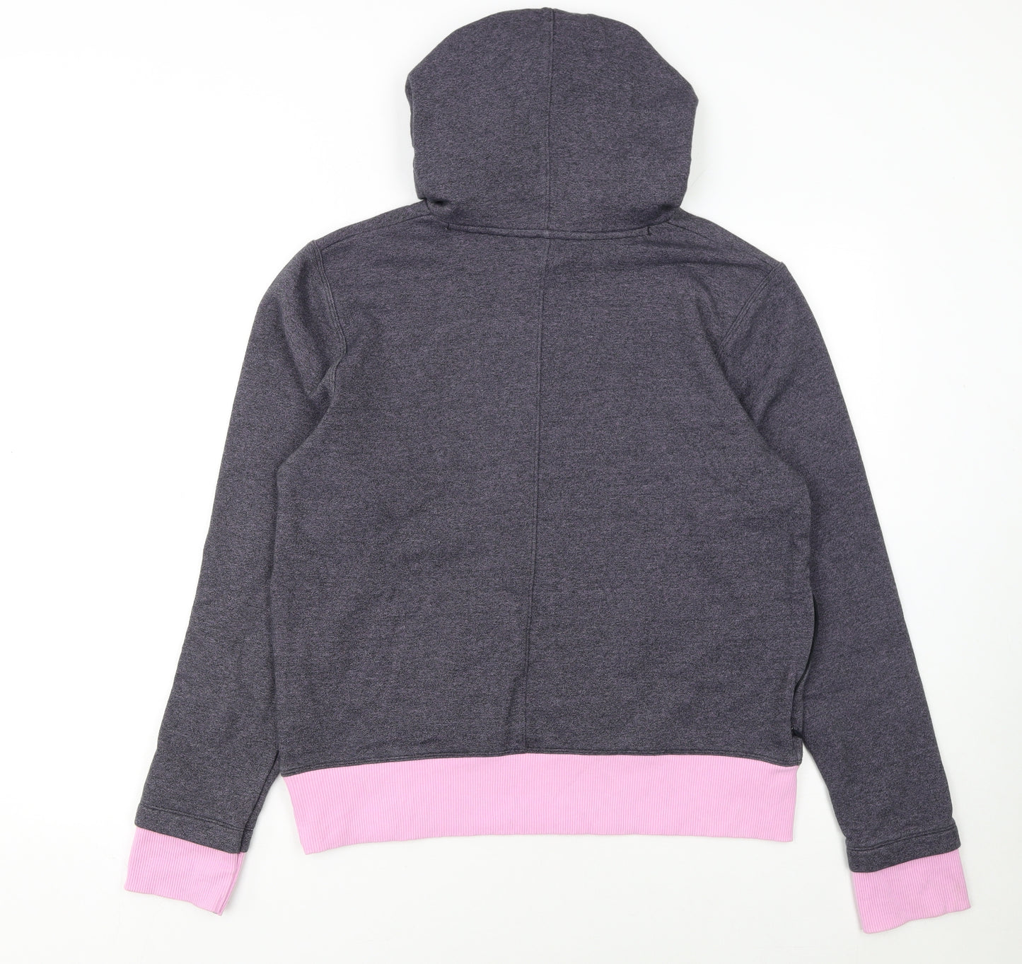 Under Armour Womens Grey Pink Pullover Hoodie Size M Loose Fit