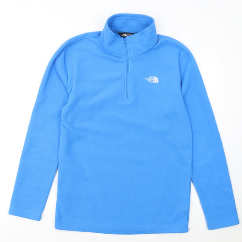 The North Face Men's Blue 1/4 Zip Fleece Pullover Sweatshirt Size S