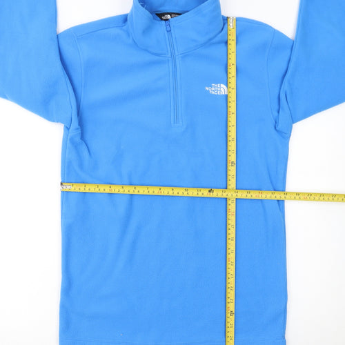 The North Face Men's Blue 1/4 Zip Fleece Pullover Sweatshirt Size S