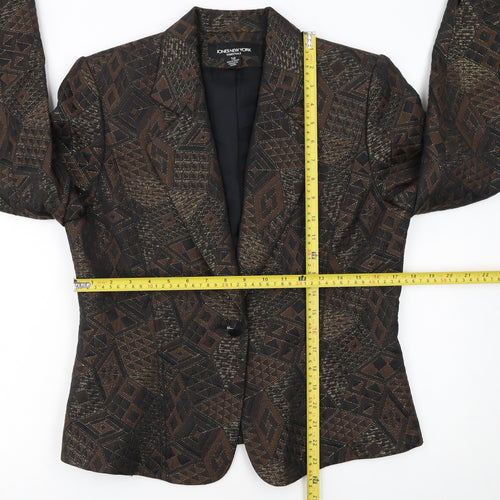 Jones New York Women's Brown Jacquard Blazer Size 12 Classic Fit