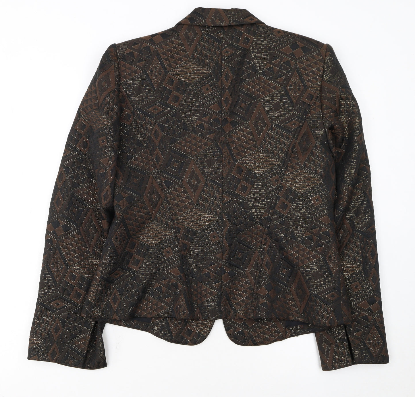 Jones New York Women's Brown Jacquard Blazer Size 12 Classic Fit