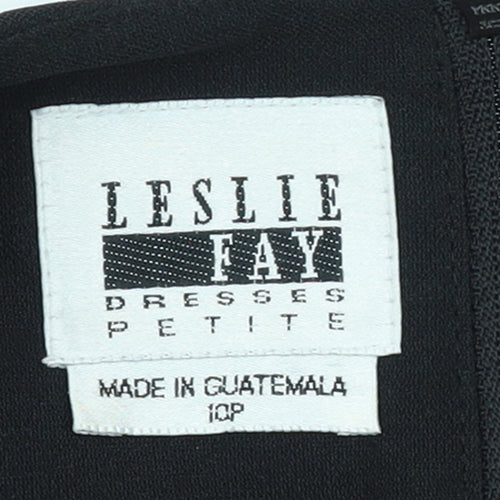 Leslie Fay Petite Women's Black Size 10 Sheath Dress