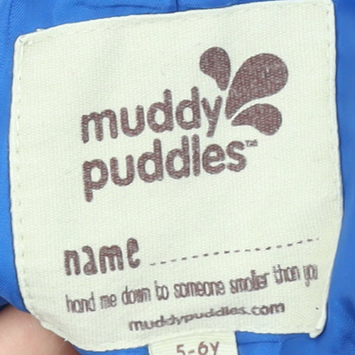 Muddy Puddles Boys Blue 5-6 Years Waterproof Snow Pants