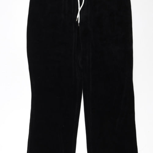 New York Laundry Women Black L Velour Jogger Trousers