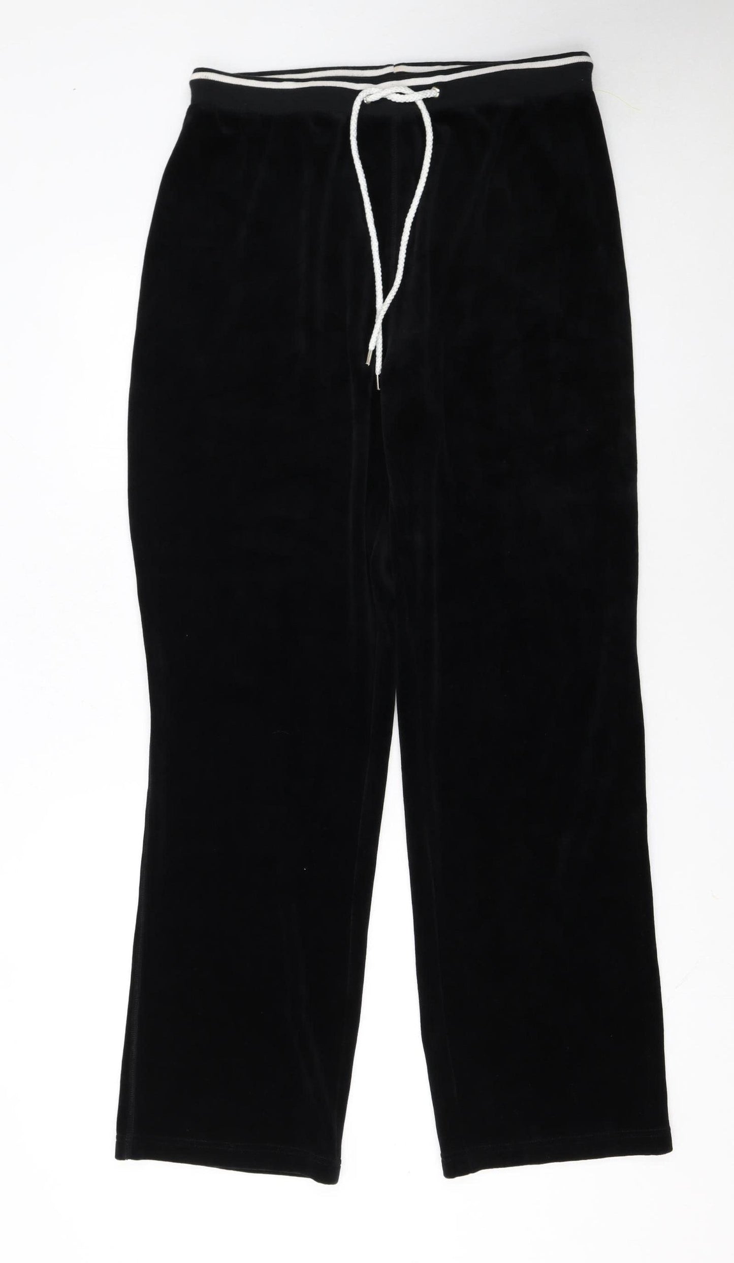 New York Laundry Women Black L Velour Jogger Trousers