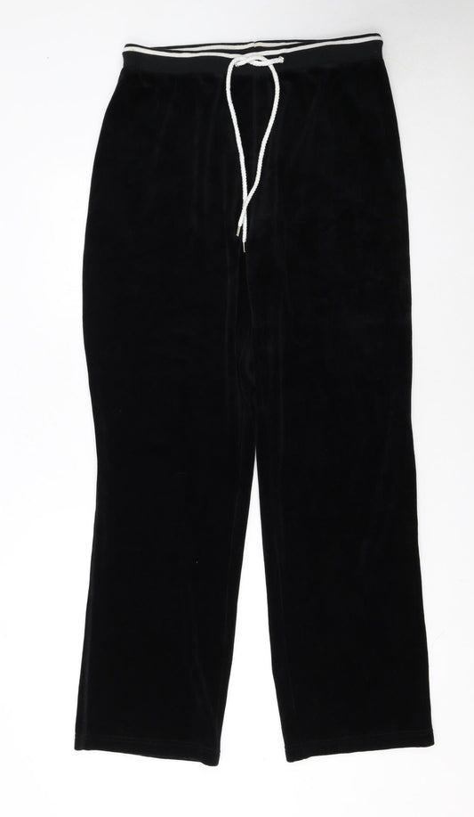 New York Laundry Women Black L Velour Jogger Trousers