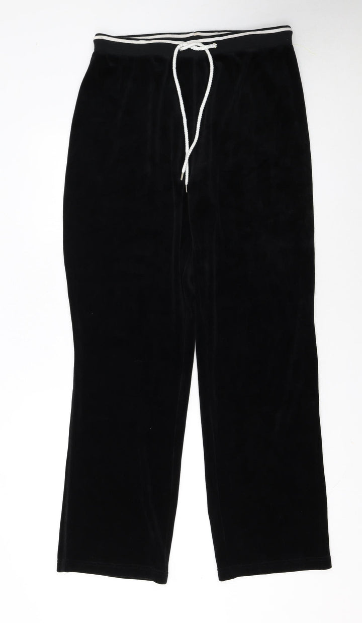New York Laundry Women Black L Velour Jogger Trousers