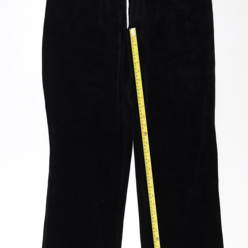 New York Laundry Women Black L Velour Jogger Trousers