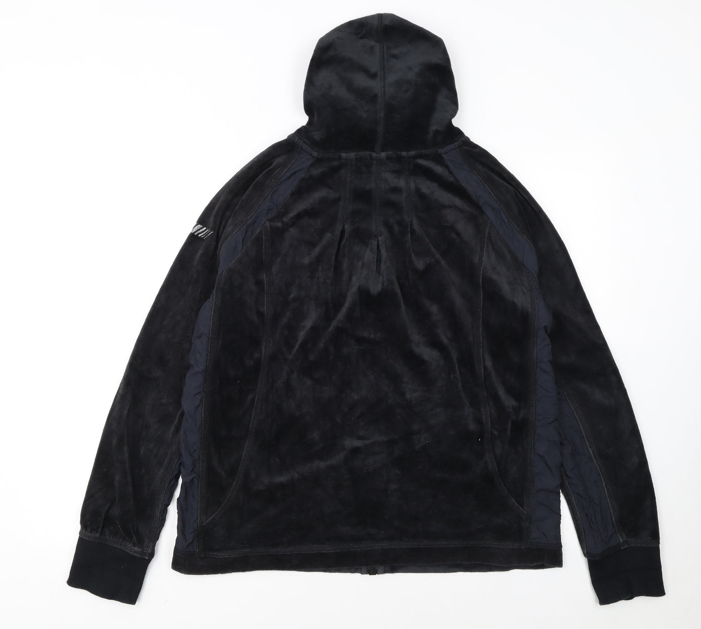 DKNY Active Women Black Full Zip Hoodie XL Fleece Zip Front Casual
