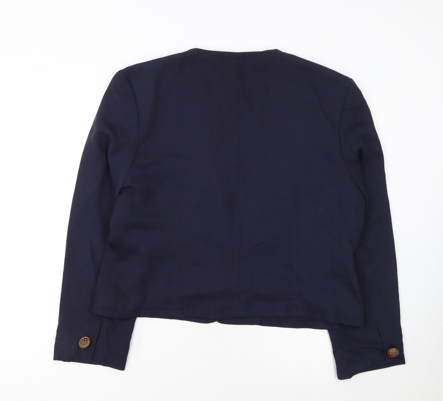 I.Q. Women's Navy Blue Suit Jacket Size 18 Classic Long Sleeve