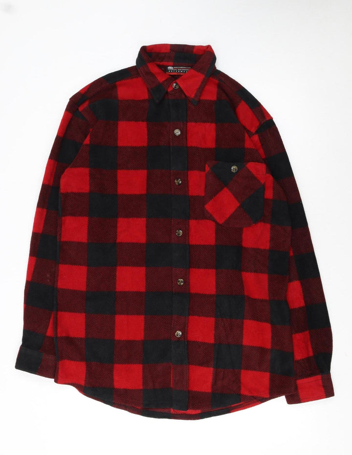 Misty Mountain Mens Red Check Flannel Outdoor Jacket M