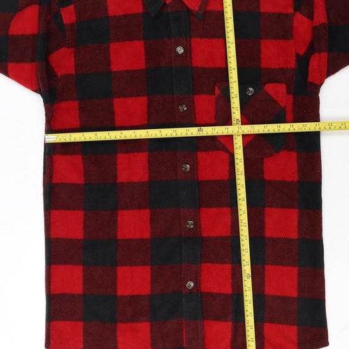 Misty Mountain Mens Red Check Flannel Outdoor Jacket M