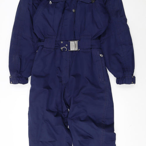 Killy Women's Blue Ski Jacket One Piece Size 12 Winter Insulated Belted