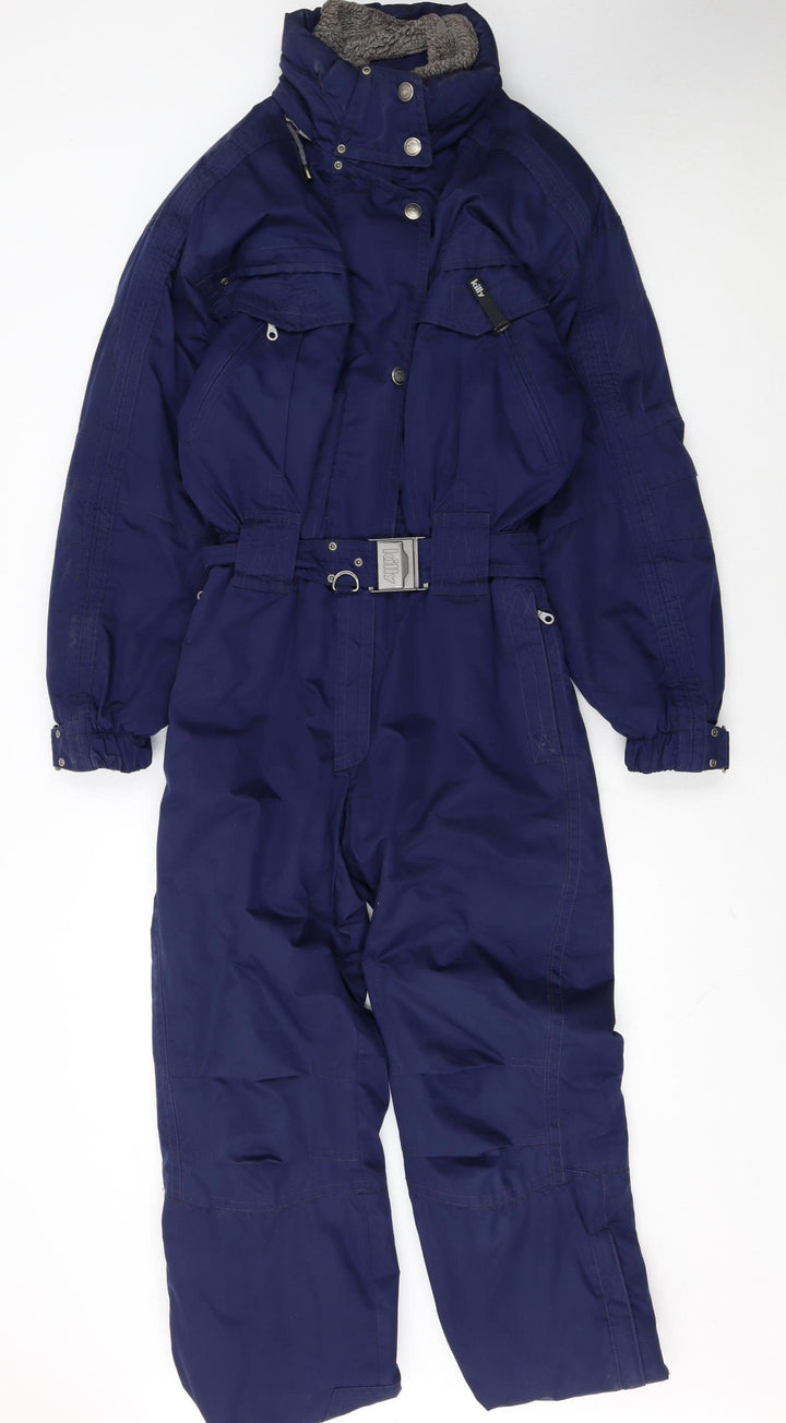 Killy Women's Blue Ski Jacket One Piece Size 12 Winter Insulated Belted
