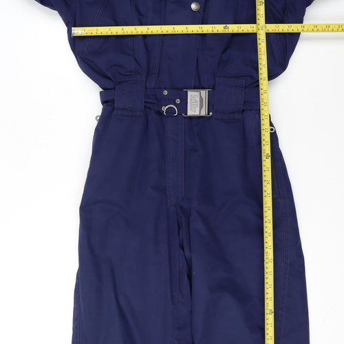 Killy Women's Blue Ski Jacket One Piece Size 12 Winter Insulated Belted