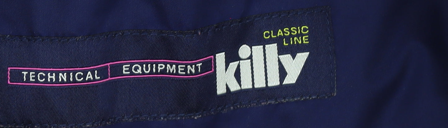Killy Women's Blue Ski Jacket One Piece Size 12 Winter Insulated Belted