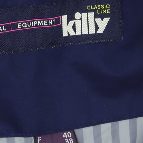 Killy Women's Blue Ski Jacket One Piece Size 12 Winter Insulated Belted